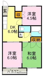 ハイネス本花守【101号室】の間取り