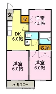 ハイネス本花守【202号室】の間取り