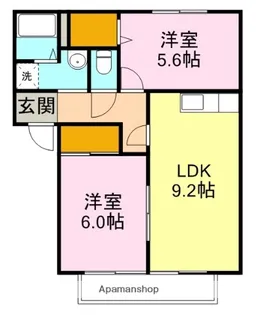 コンフォートパル【A102号室】の間取り