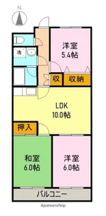 サウスフィールド【105号室】の間取り