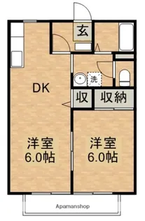 ドミール西平【C102号室】の間取り