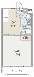 1DKの間取り画像