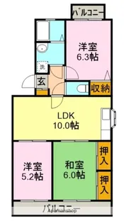 リバーサイドⅡ【105号室】の間取り