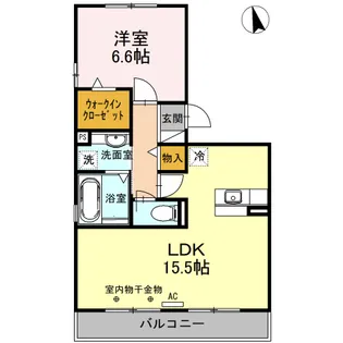 ポルトボヌール A【2階】の間取り