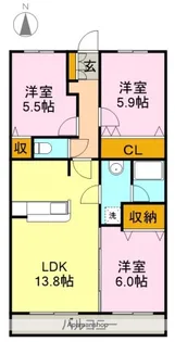 フォルトゥーナ【202号室】の間取り