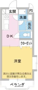 リバティーパル【407号室】の間取り