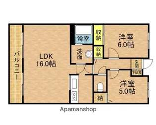 サニーハイツ【303号室】の間取り