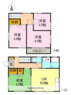 静岡県富士市川成新町【一戸建】の間取り