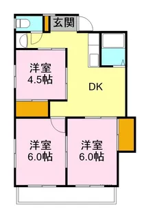 ハウスミル【1階】の間取り