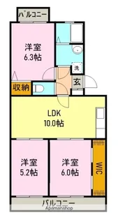 リバーパーク【305号室】の間取り