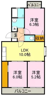 ハイム大石【201号室】の間取り