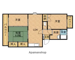 サニーヒルズA【2階】の間取り