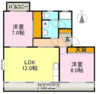 メゾンポワール【1階】の間取り