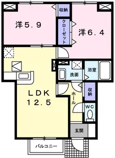 ソレイユT【1階】の間取り