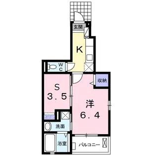 クイーン・ヒルズ【101号室】の間取り