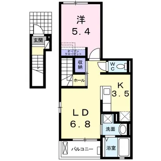 クイーン・ヒルズ【2階】の間取り