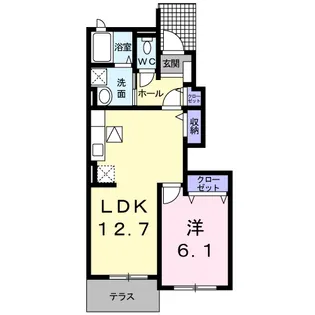 ノーブル 北村【1階】の間取り