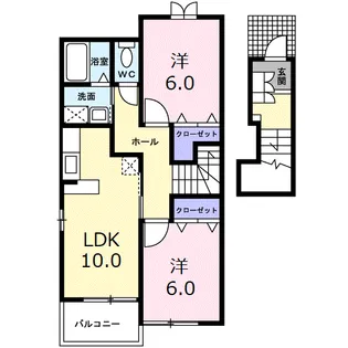 ドゥーボナールA【2階】の間取り
