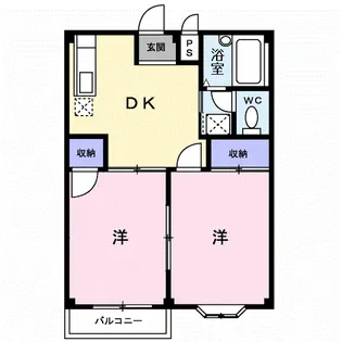 エルディムグリーンハイツ【2階】の間取り