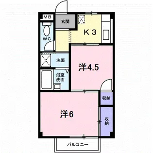 エルディム松本【2階】の間取り