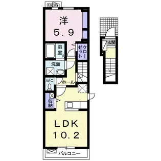 プレコリーヌⅧ【2階】の間取り