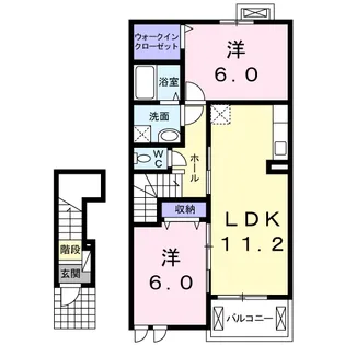 F.ファイブパインⅠ【2階】の間取り