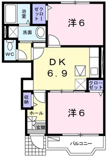 ロン・アヴェニュ【1階】の間取り
