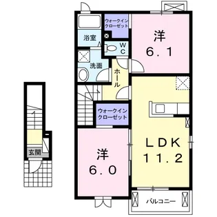 ハートコート・西林田【2階】の間取り