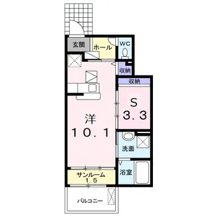 ケイズ・ヒビキ【1階】の間取り