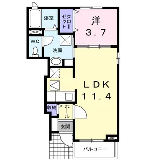 シャルダン【1階】の間取り