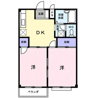 エルディム鈴木【2階】の間取り