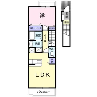 ソレイユA【2階】の間取り