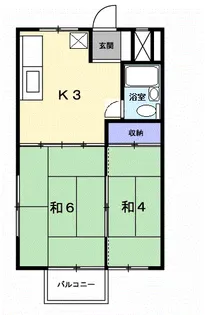 シティハイツ池田【1階】の間取り