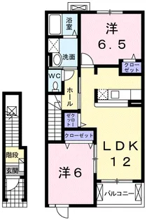 プロシード蔦路【2階】の間取り