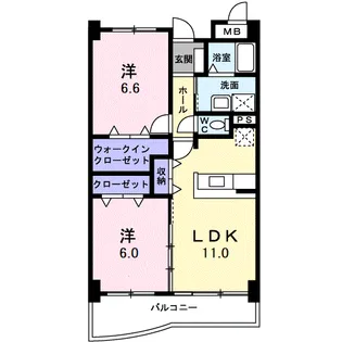 グランディール【2階】の間取り