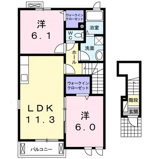 セイバリー ヒル【2階】の間取り