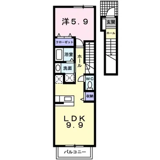 プリームラ【2階】の間取り