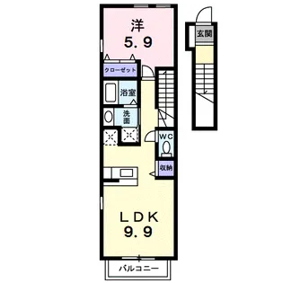 プリームラ【2階】の間取り