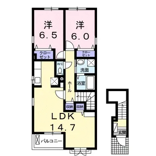 ソラーナ花の木【2階】の間取り