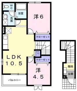 ANNEX・SQUARE A【2階】の間取り