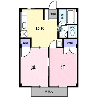 2DKの間取り画像