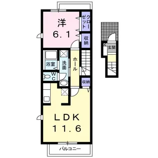 LALA・HOUSE・キノウチ【2階】の間取り