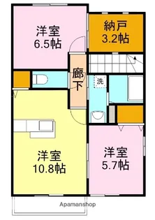 ローズ スクエアC【2階】の間取り