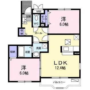 コスモフィオーレ【1階】の間取り