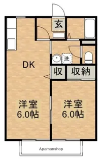 サンサーラポラリス【102号室】の間取り
