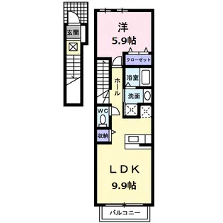 サザンクロス【2階】の間取り