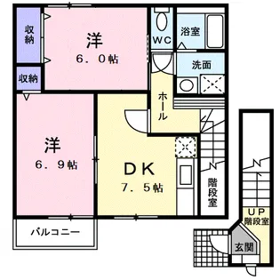 クレストールエム【2階】の間取り