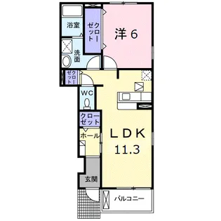 プリムローズK・Ⅰ【1階】の間取り