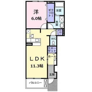 プリムローズK・Ⅰ【1階】の間取り