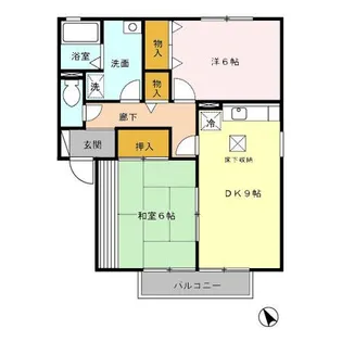 ガーデンコートK A【2階】の間取り